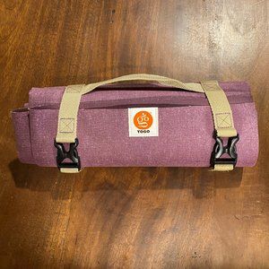 YOGO Ultralight 2.4 lb, Folding Yoga Mat w Straps,  68"L x 24"W x 0.07"Th